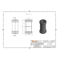 Ostendorf HTsafe Doppelmuffe DN 40 171510