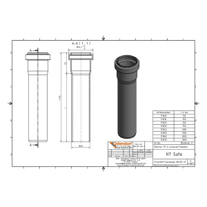 Ostendorf HTsafe Rohr mit Muffe DN 40 150 171000