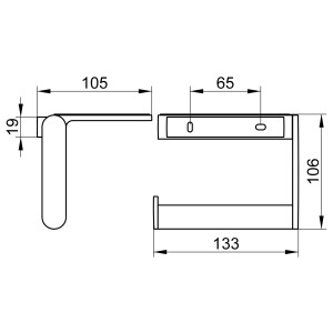 KEUCO Toilettenpapierhalter Plan mit Ablage chrom 14973010000