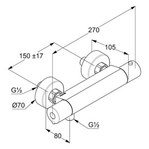 Kludi Thermostat Brausearmatur Basic chrom 350020538