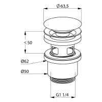 Kludi Ablaufventil für Waschtische Push-Open chrom 1042405-00