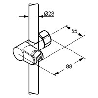 Kludi Gleitschieber für Wandstangen bis 23mm chrom 6253505-00