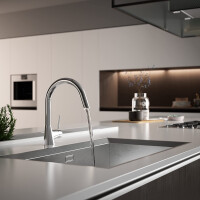 Ideal Standard Küchenarmatur Nora mit herausziehbarer Handbrause chrom B9330AA