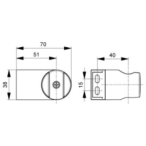 Ideal Standard Brausehalter Idealrain Cube chrom B0029AA