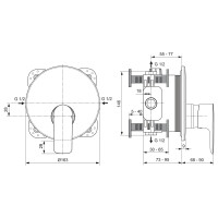 Ideal Standard Duscharmatur Connect Air Unterputz chrom A7034AA