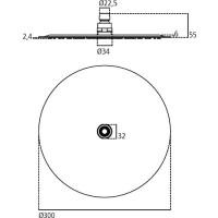 Ideal Standard Kopfbrause Idealrain Luxe 300mm edelstahl poliert B0385MY