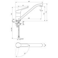 Ideal Standard Küchenarmatur Ceraflex chrom BC129AA