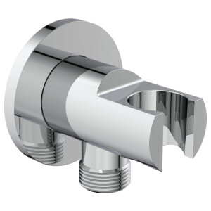 Ideal Standard Wandanschlussbogen Idealrain mit Brausehalter rund chrom BC807AA