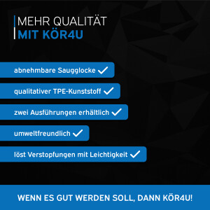 kör4u Pömpel mit Stiel, 140 mm