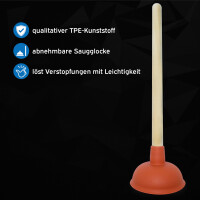kör4u Pömpel mit Stiel, 140 mm