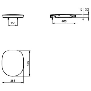 Ideal Standard WC-Sitz Connect ultra flach Softclose weiß E772401