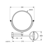 Ideal Standard Kosmetikspiegel Iom chrom 9111AA