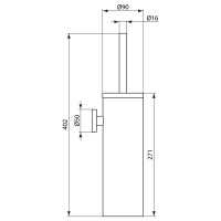 Ideal Standard Toilettenbürstengarnitur Iom wandhängend Stahl gebürstet A9128MY