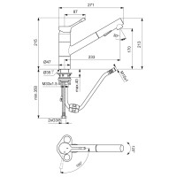 Ideal Standard Küchenarmatur Ceralook mit herausziehbarer Handbrause chrom BC297AA