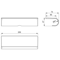 Ideal Standard Wrap-Over Ablage Ceratherm für Brausethermostate chrom A7215AA