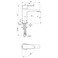 Ideal Standard Waschtischarmatur Cerafine D ohne Ablaufgarnitur chrom BC687AA