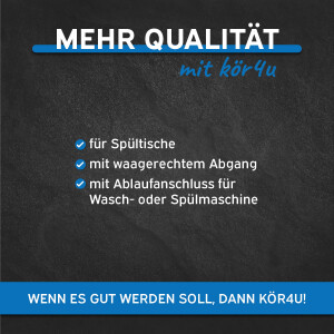Kunststoff Röhrengeruchverschluss 1 1/2" x 40 mm, G300260