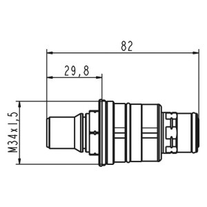 Ideal Standard Thermoelement für Aufputz und Unterputz Thermostate A962229NU
