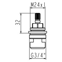 Ideal Standard Kartusche Oberteil Jado G3/4 rechtsschließend H960001NU