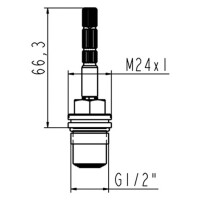Ideal Standard Kartusche Oberteil Jado G1/2 linksschließend H960521NU