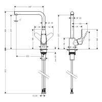 Hansgrohe Spültischmischer Focus M41 280 chrom 31817000