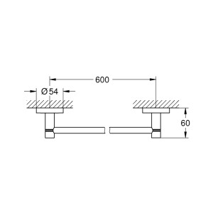 Grohe Essentials Badetuchhalter 654mm chrom 40366001