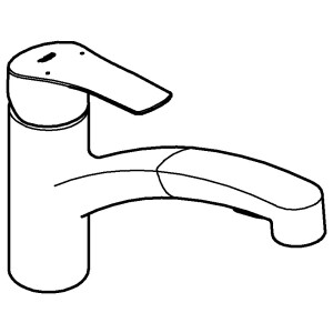 Grohe Armatur Eurosmart mit herausziehbarer Dual-Spülbrause 30305001