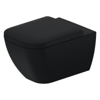 Duravit Wand-Tiefspül-WC Happy D.2 rimless schwarz matt