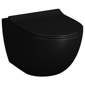 VitrA Wand-WC Sento spülrandos Vitra Flush schwarz matt 7748B083-0101