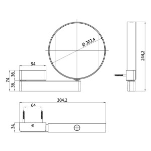 Emco LED-Kosmetikspiegel 3-/7-fache Vergrößerung chrom 109506017