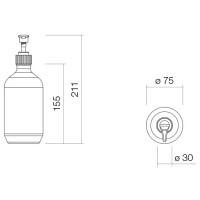 Alape Ersatz Kunststoffflasche inkl. Dispenser 500ml...