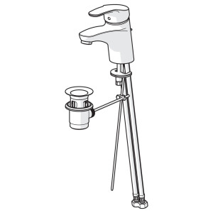 Hansa Waschtischarmatur Hansamix Ausladung 141mm chrom 01092283