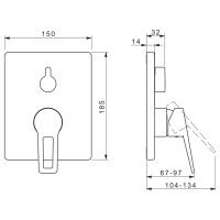 Hansa Badewannenarmatur Hansatwist Unterputz chrom 89849085