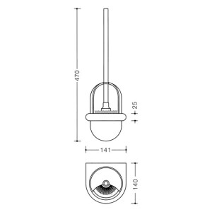 HEWI WC-Bürstengarnitur Serie 477 weiß 4772010099