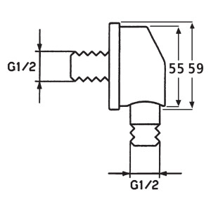 Hansa Wandanschlussbogen chrom 52520100