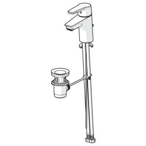 Hansa Waschtischarmatur Hansapolo chrom 51402293