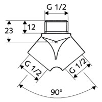 Schell Gabelstück für Außenwandventil 1/2" 444020699