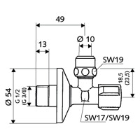 Schell Eckregulierventil Comfort DN 15 G 1/2 AG 049070699