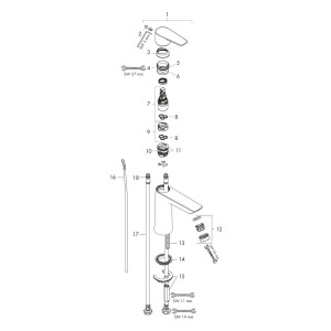 Hansgrohe Waschtischmischer 110 Talis E schwarz matt 71710670