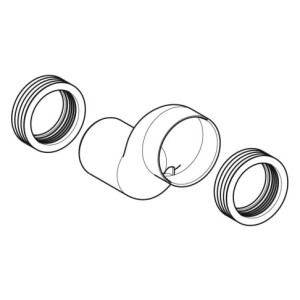 Geberit Anschlusstutzen-Set 7cm etagiert für Wand-WC weiß 131108111
