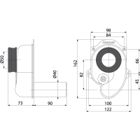 AlcaPlast Urinalsiphon DN40