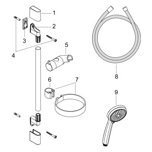 Hansgrohe Brauseset Croma 100 Vario 90cm chrom 27771000