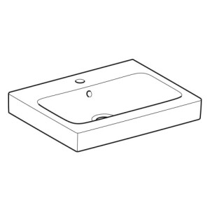 Geberit iCon Waschtisch Hahnloch weiß