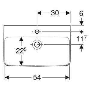 Geberit Renova Compact Waschtisch weiß