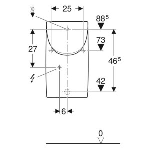 Geberit Renova Plan Urinal mit Deckel weiß