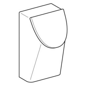 Geberit Renova Plan Urinal mit Deckel weiß