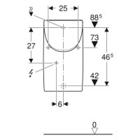 Geberit Renova Plan Urinal mit Deckel weiß