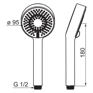 Hansa Handbrause HANSABASICJET 3-strahlig chrom 44630300