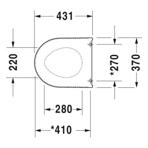Duravit WC-Sitz Darling Toilettendeckel mit Absenkautomatik weiß 0069890000