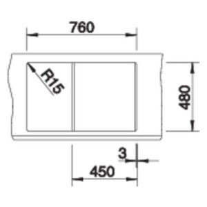 Blanco Küchenspüle METRA 45 S SILGRANIT anthrazit 513035